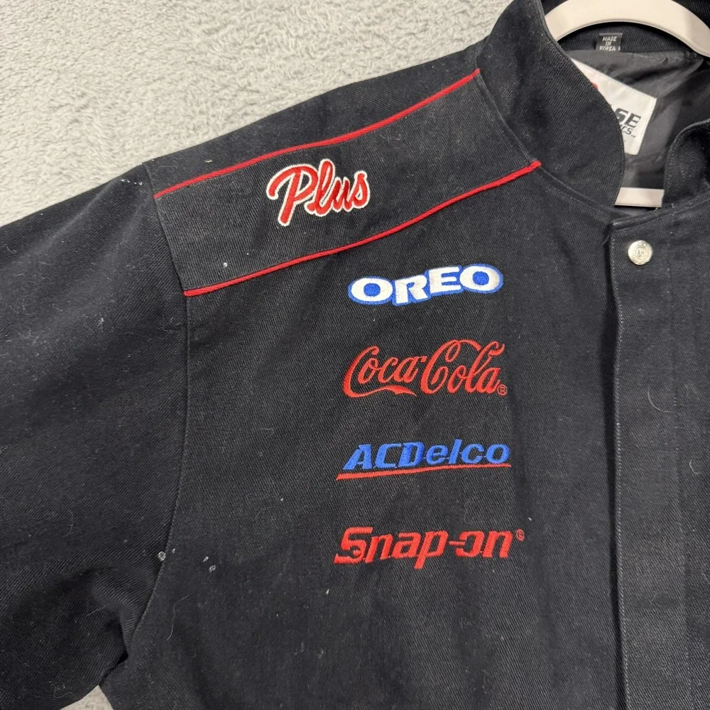 Vintage Dale Earnhardt Goodwrench Service Jacket Mens XL Black NASCAR Chase